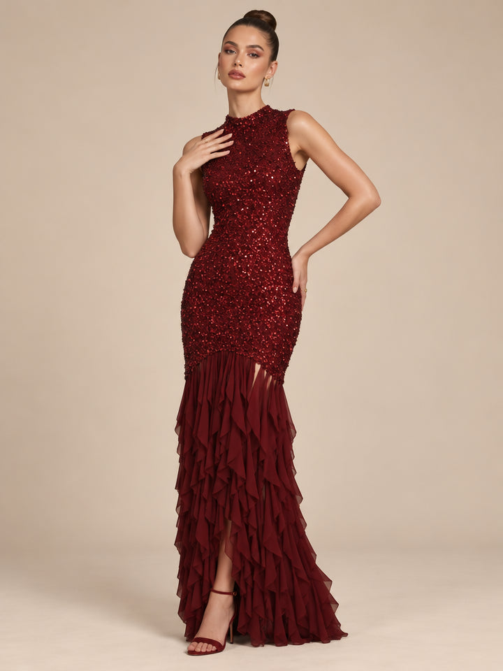 Vestido de escarolas Cordelia