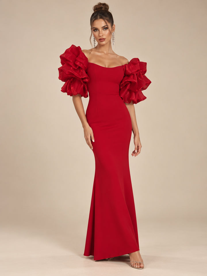 Vestido mangas voluminosas Valentina