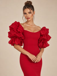 Vestido mangas voluminosas Valentina