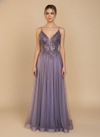 Vestido de tul boradado Brigitte