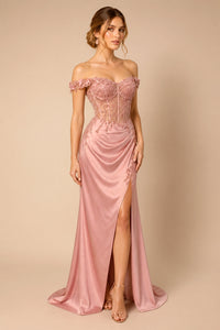 Vestido strapless bordado Lottie
