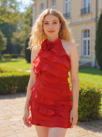 Vestido de escarolas Olivia