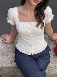 Blusa cuello cuadrado Rosalie