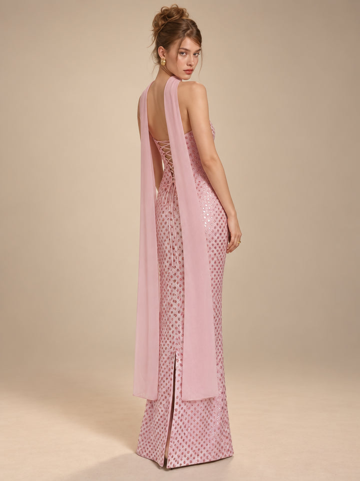 Vestido strapless de lentejuelas Elizabeth
