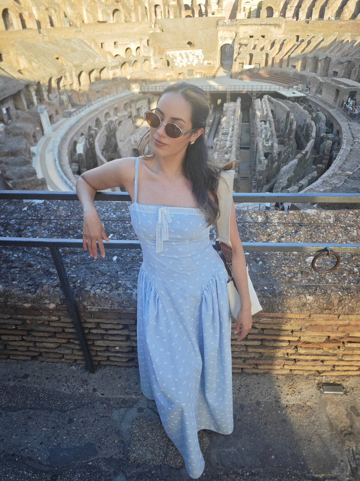 Vestido midi de cuadros Jane
