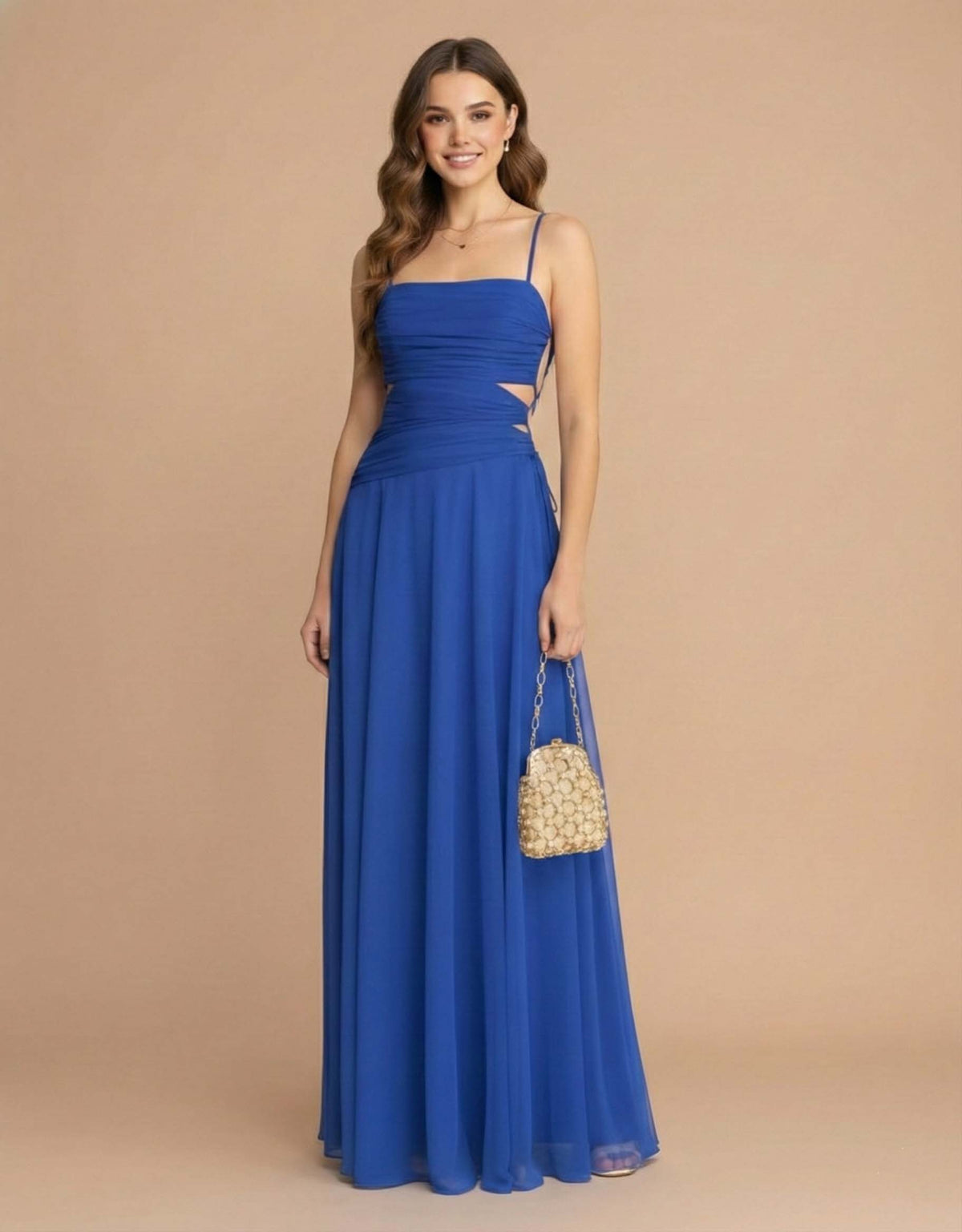 Vestido de tul con abertura en cintura Amber