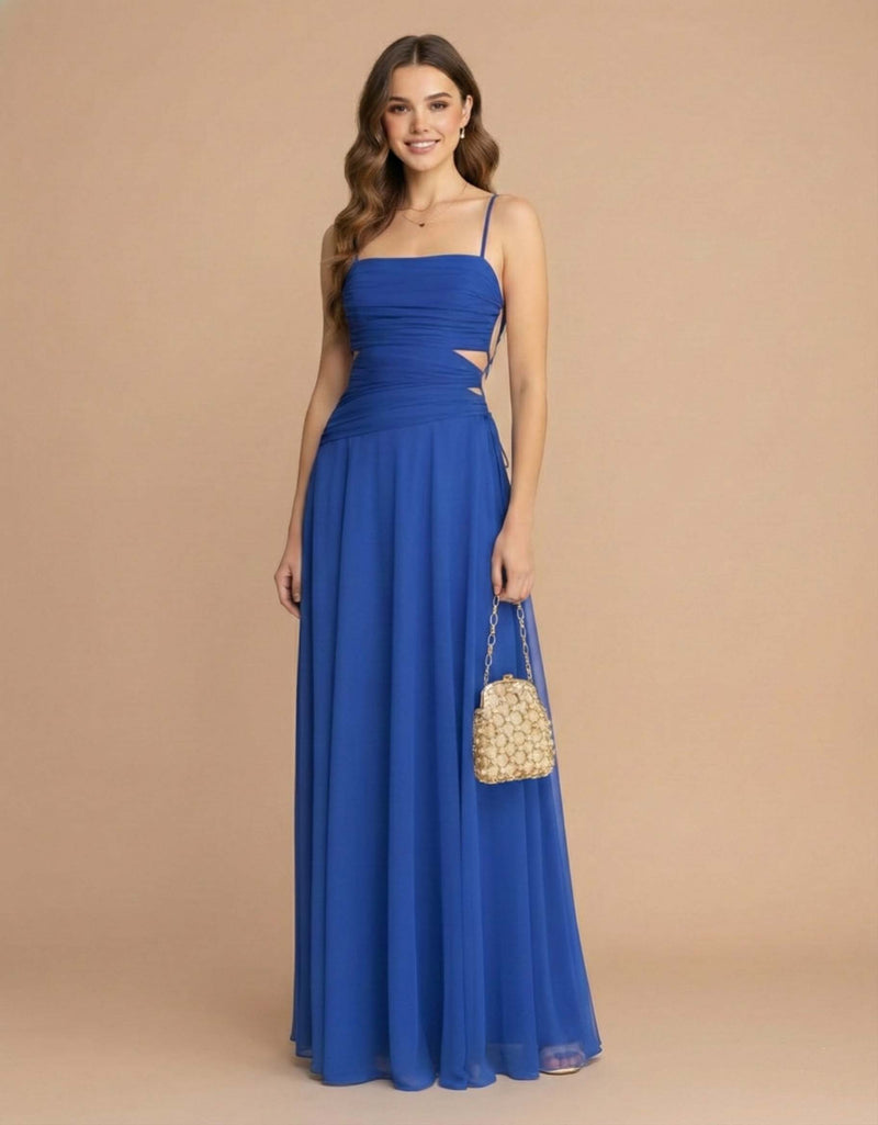 Vestido de tul con abertura en cintura Amber