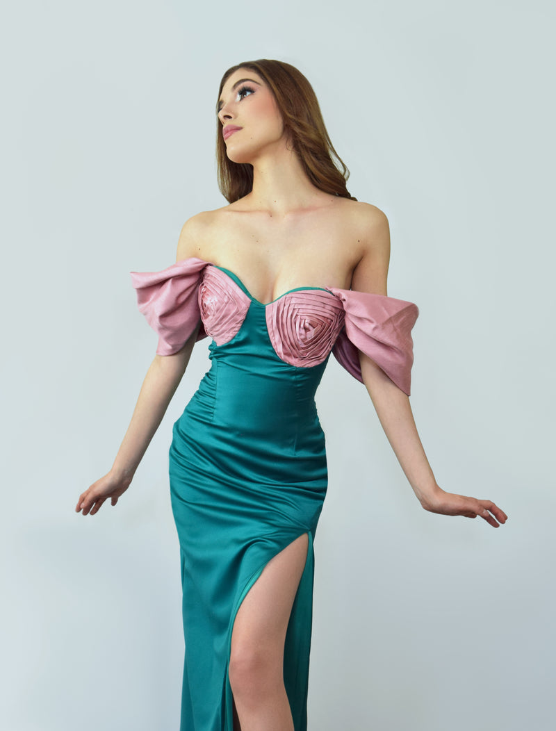 Vestido  a los hombros Flora