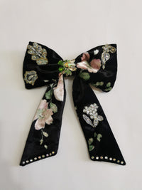 moño para cabello velvet roses