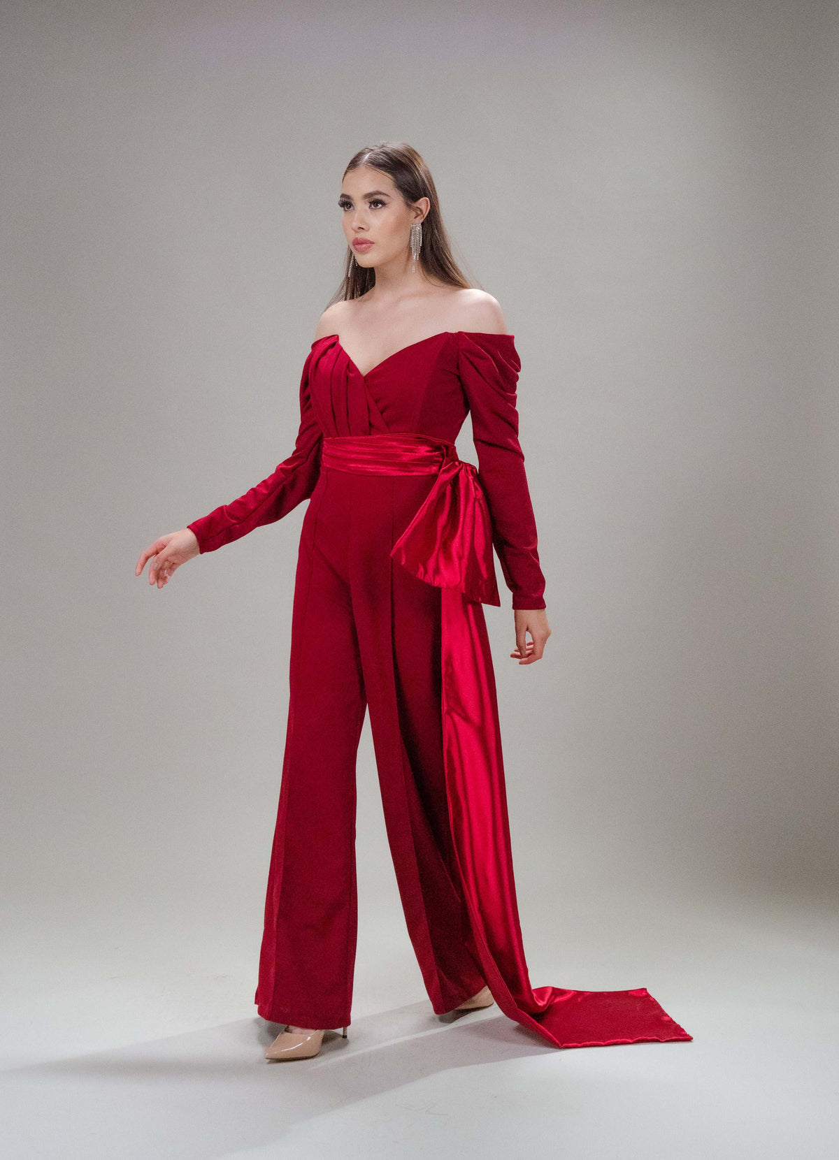 Pantalón palazzo con mangas Brabara